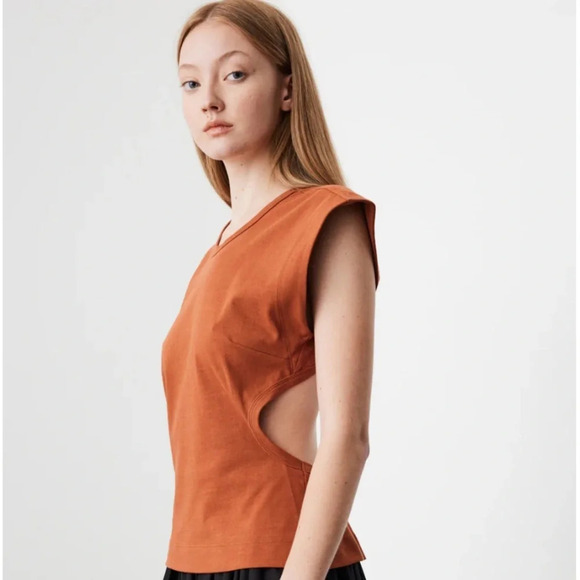 Bassike Jersey Knit Open Back Muscle Tank Size M - Picture 1 of 9